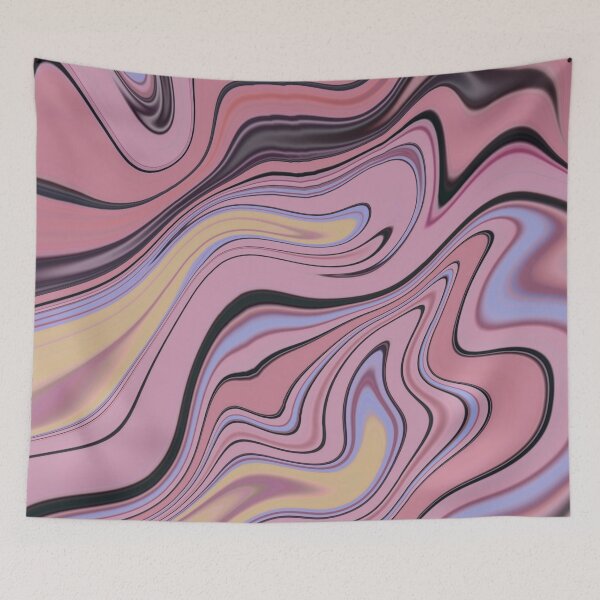 Item preview, Pink Rainbow Marble Liquid Artwork designed and sold by Repayh.