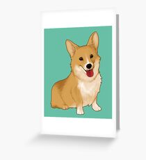 Cute smiling corgi Greeting Card