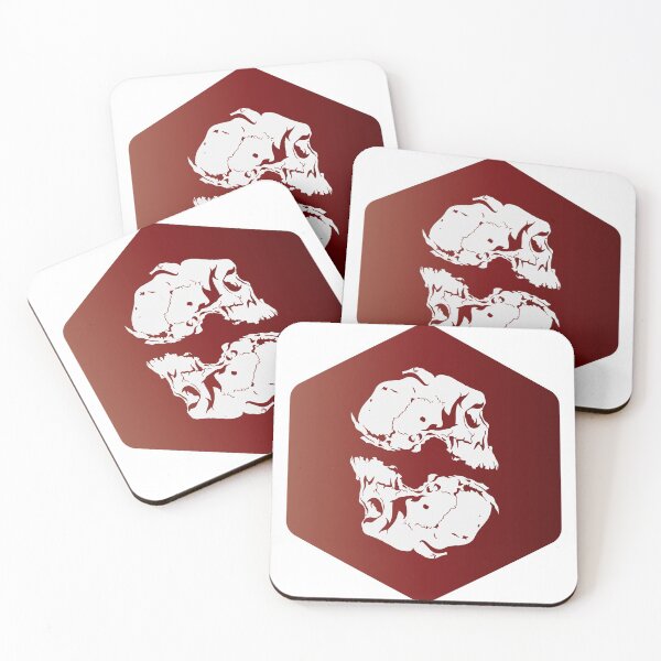 Item preview, hand-drawn skulls logo of simple shapes with fresh blue colors designed and sold by Half Mess.