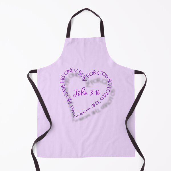 Item preview, John 3:16 Heart Verse (Purple on Purple) designed and sold by PawsitiveMum.