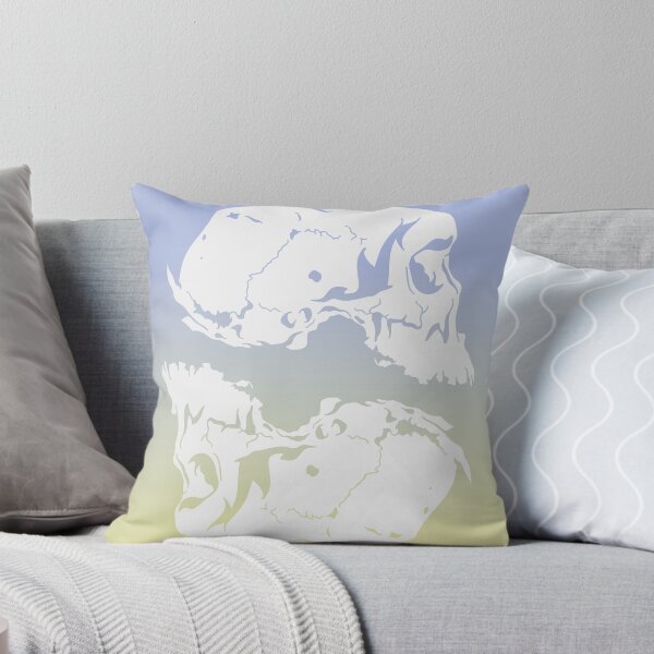 Item preview, hand-drawn skulls logo of simple shapes with fresh blue colors designed and sold by Half Mess.
