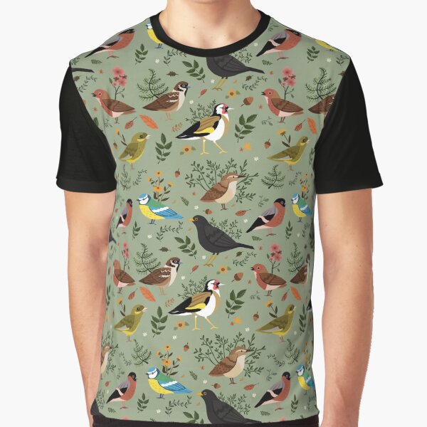 Garden Birds Graphic T-Shirt