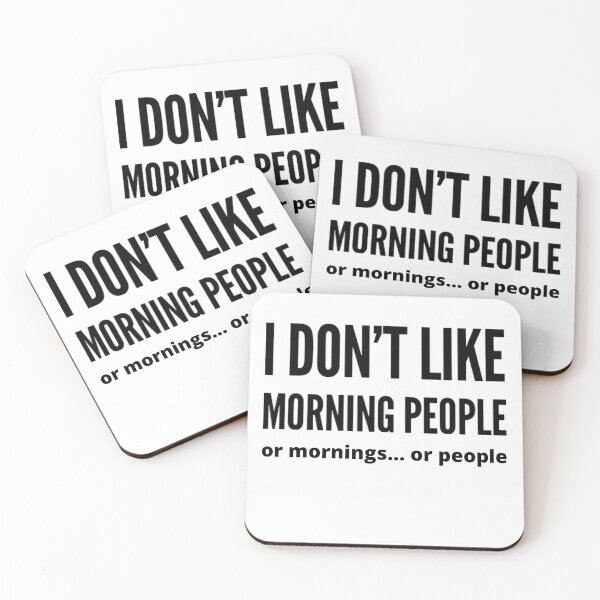 Item preview, Not a morning person or a peoples person funny sayings and quotes designed and sold by ashdenent.