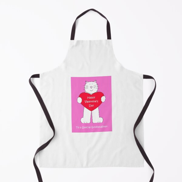 Item preview, Happy Valentine's Day Goddaughter Cartoon Cat designed and sold by KateTaylor.