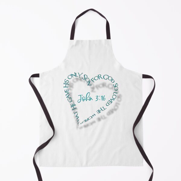 Item preview, John 3:16 Heart Verse (Aqua) designed and sold by PawsitiveMum.