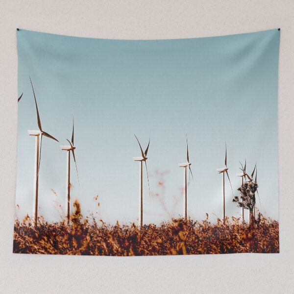 Item preview, desert and windmill with blue sky in California, USA designed and sold by Mrvell.