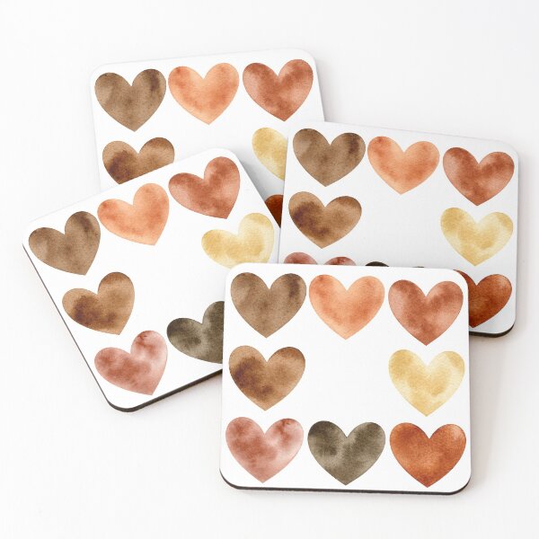 Item preview, Brown Hearts Valentine's Day designed and sold by VvdVenDesign.