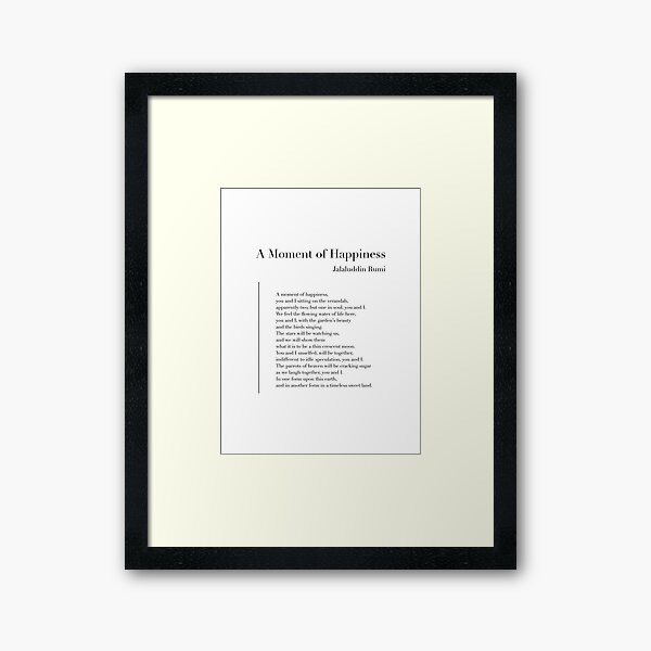 Item preview, A Moment of Happiness by Rumi designed and sold by wisemagpie.