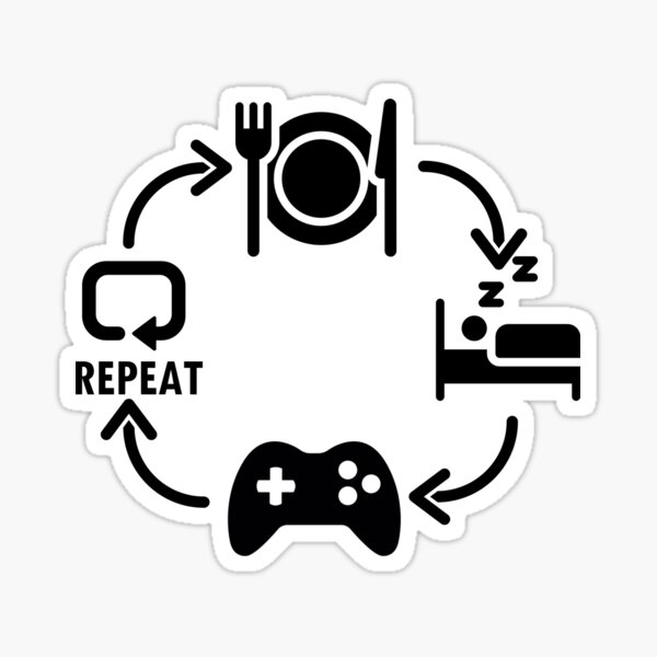 Item preview, Eat Sleep Game Repeat Design designed and sold by NashG-art.