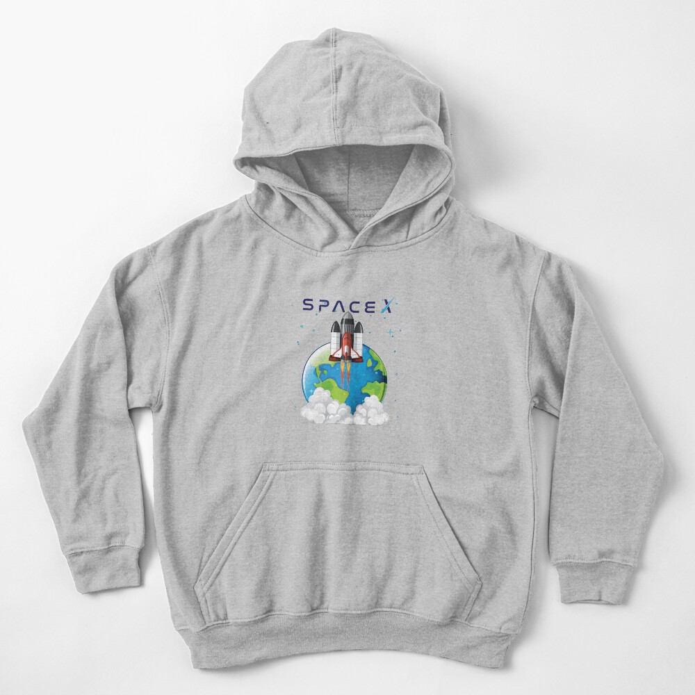 SPACE X ROCKET Kids Pullover Hoodie