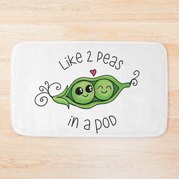 Item preview, Just like 2 Peas in a pod - cute kawaii illustration designed and sold by monkeysoup.