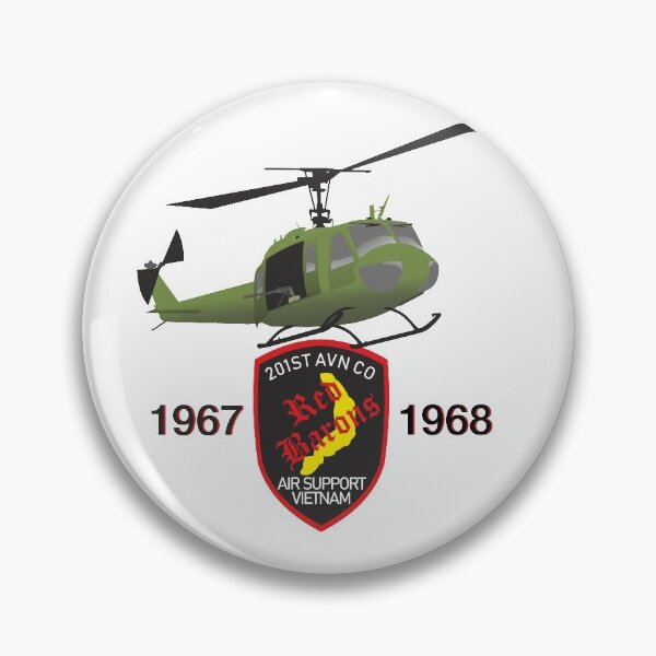 Item preview, 201st AVN CO Red Barons UH-1 Military Helicopter designed and sold by NorseTech.