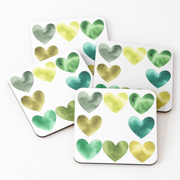 Item preview, Green Hearts Valentine's Day designed and sold by VvdVenDesign.