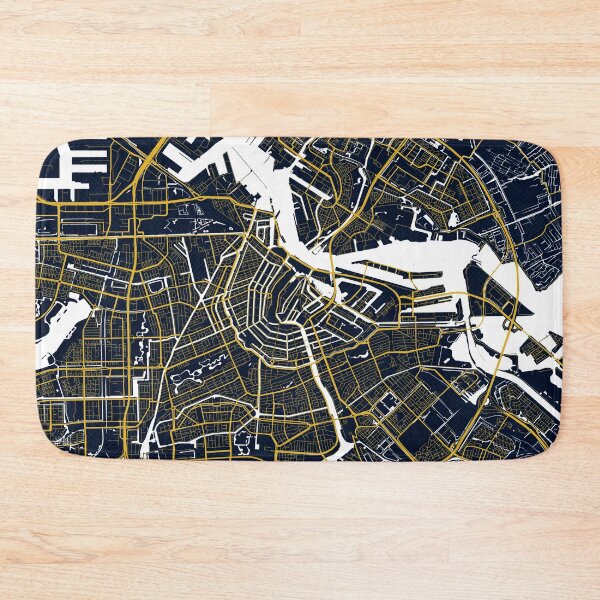 Item preview, Amsterdam City Map of Netherlands - Gold Art Deco designed and sold by deMAP.