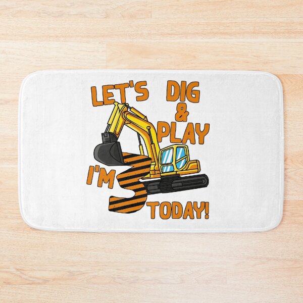 Item preview, 3rd birthday children excavator saying gift idea designed and sold by LuminOrb.