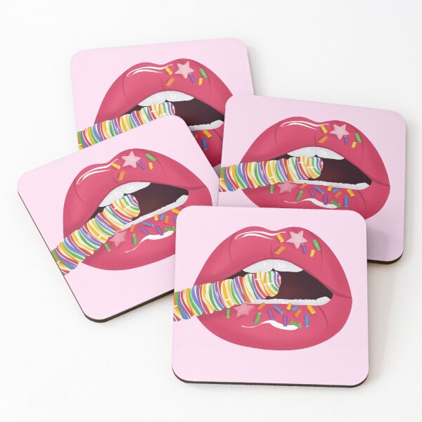 Item preview, Candy lips, candy, pink lips, glossy lips, bright desigh designed and sold by Nina Lybimova.
