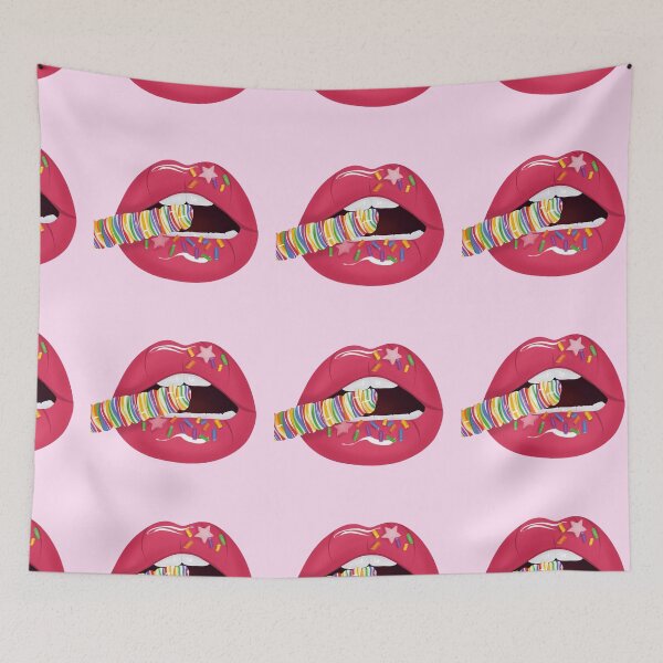 Item preview, Candy lips, candy, pink lips, glossy lips, bright desigh designed and sold by Nina Lybimova.