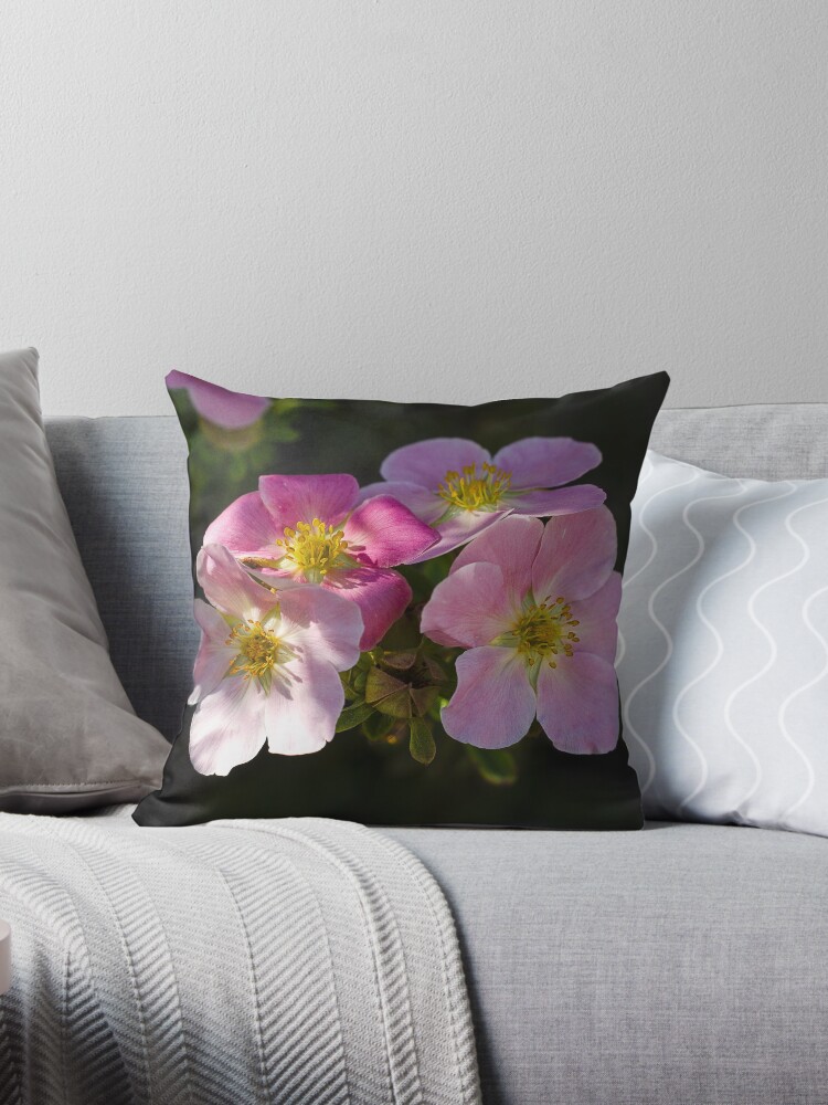 Thumbnail 1 of 3, Throw Pillow, Mystical Petals: Unraveling the Essence of Floral Beauty designed and sold by cokemann.