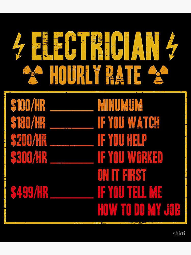 "Electrician Hourly Rate Electrical Lineman Line Electricity Power