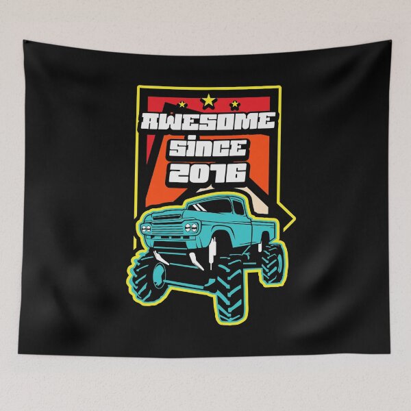 Item preview, Awesome Since 2016 Monster Truck Birthday Party celebration Cake Candle Blow Party Car Vehicle Garage Drive Wheel designed and sold by shirti.