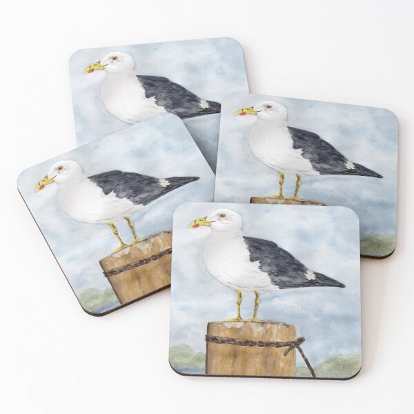 Item preview, Seagull at the harbor designed and sold by Sandra  Steinke.