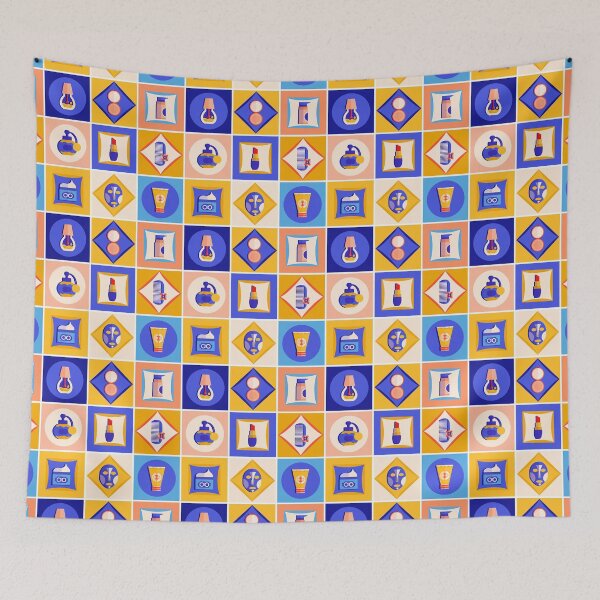 Item preview, Retro Beauty Parlor - Colorful Patchwork designed and sold by Simplulina.