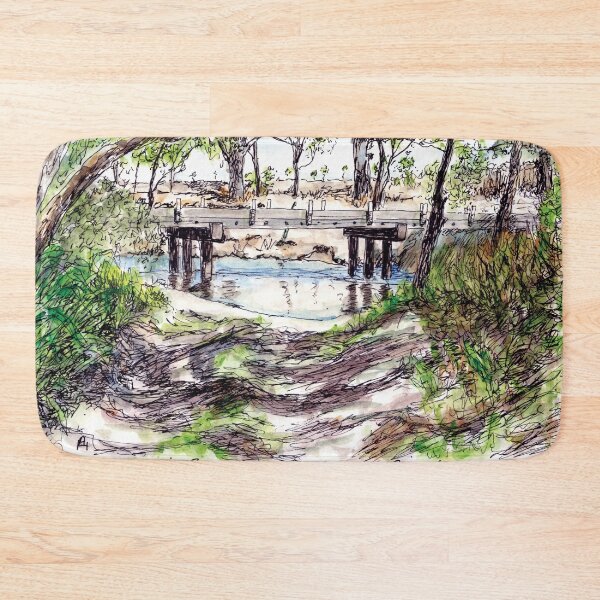 Item preview, Australian Scene - Englishs Bridge, Campaspe River, Vic, Aus. designed and sold by Anne Huth.
