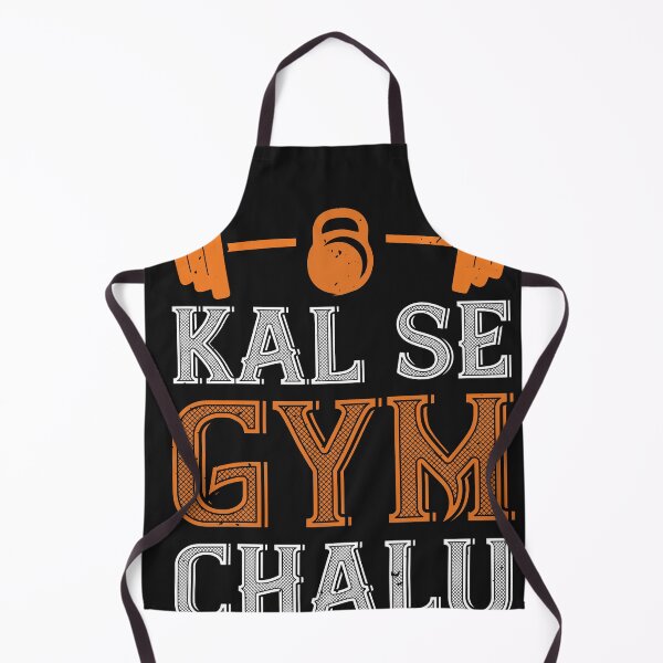 Item preview, kal se gym chalu Funny Gym Typography Design designed and sold by WigglyLine.