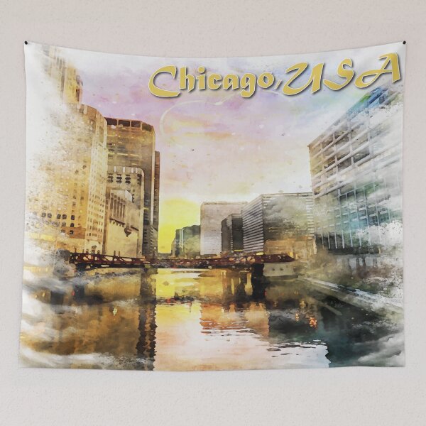 Item preview, Chicago,USA Water Color Art Work designed and sold by Uaryan.