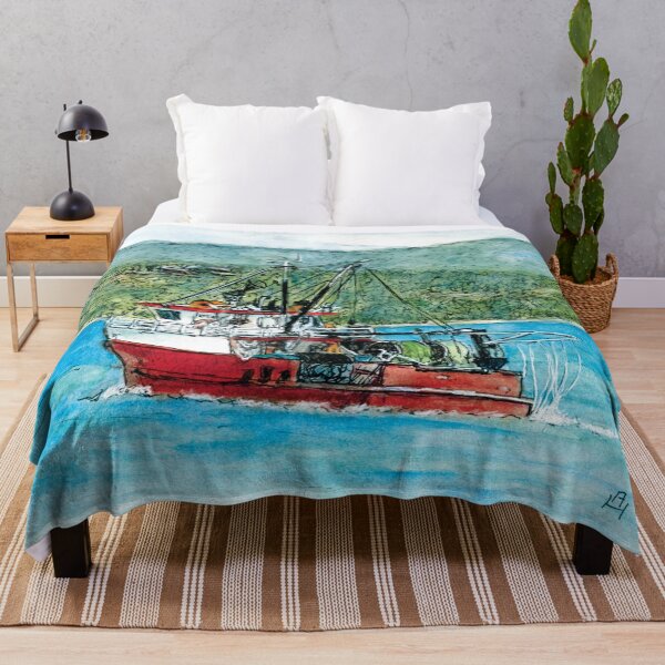 Item preview, Australian Scene - Trawler - Snug Cove, Eden, NSW, Aus. designed and sold by Anne Huth.