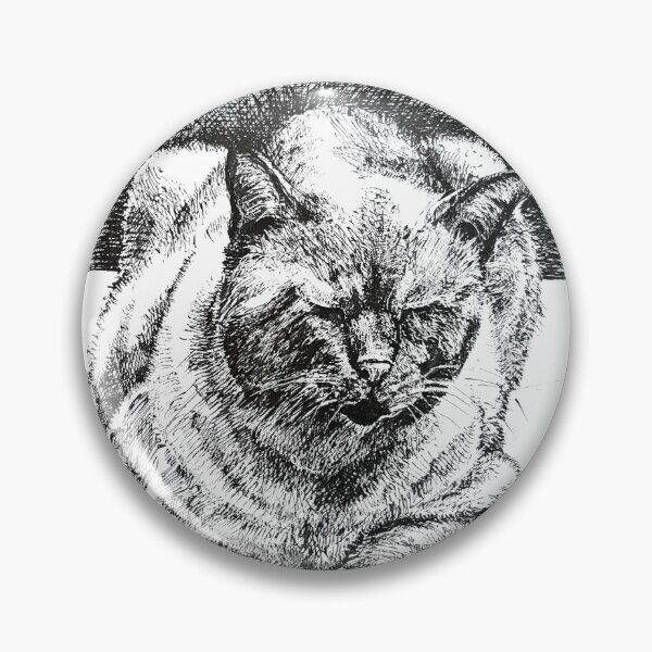 Item preview, Sleeping cat- illustration, art, black and white illustration of a sleeping cat designed and sold by Donata Zawadzka.