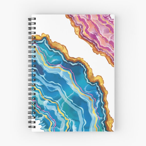 Item preview, Blue and pink abstract crystal, agate slice, modern abstract art, aesthetic crystal, boho crystal, geode, abstract geode designed and sold by Anaïs Illustration.