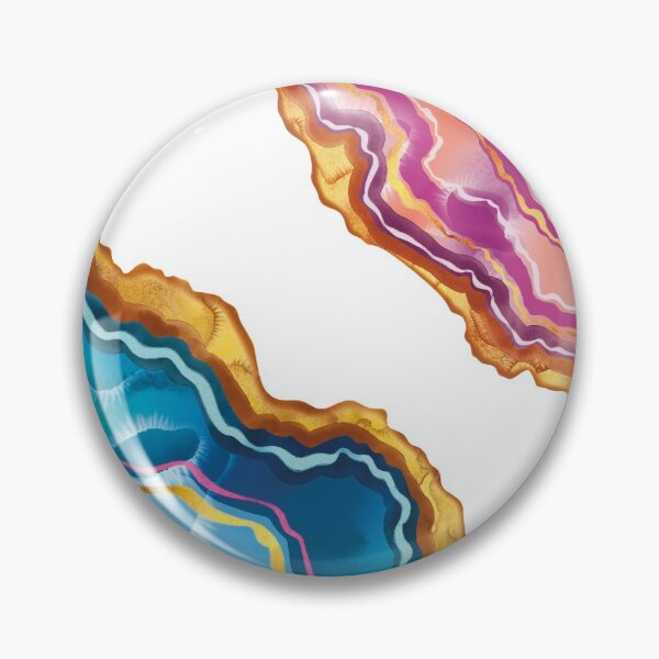 Item preview, Blue and pink abstract crystal, agate slice, modern abstract art, aesthetic crystal, boho crystal, geode, abstract geode designed and sold by Anaïs Illustration.