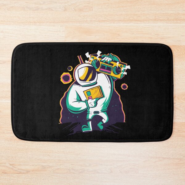 Item preview, Colorful Fun Astronaut with Boombox 80s Retro designed and sold by TeesByMark.