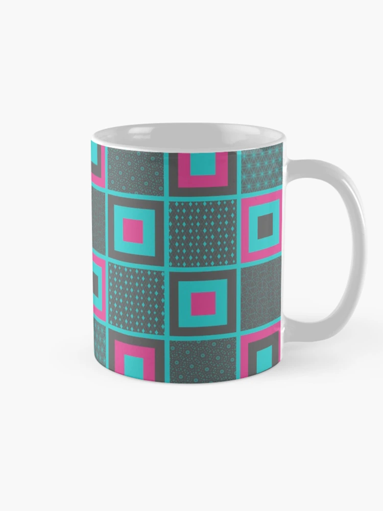 Thumbnail 3 of 6, Coffee Mug, faux patchwork designed and sold by PatternLady.