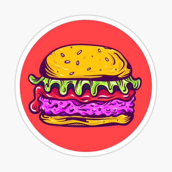 Hamburger Sticker For Sale By Melissadn Redbubble 7107