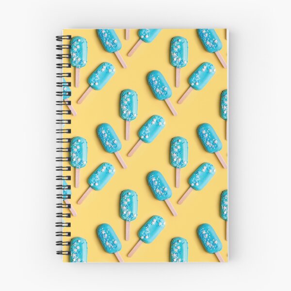 Item preview, Simple pattern blue mint ice cream popsicles on yellow background. Tasty and refreshing ice cream on sticks. Minimal summer concept designed and sold by Magryt.