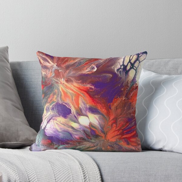 Item preview, Purple and Red color scheme. Abstract Acrylic Pour designed and sold by Dodie Mccandless.