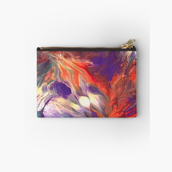 Artikelvorschau, Lila und rotes Farbschema. Abstrakte Acrylguss entworfen und verkauft von Dodie Mccandless.