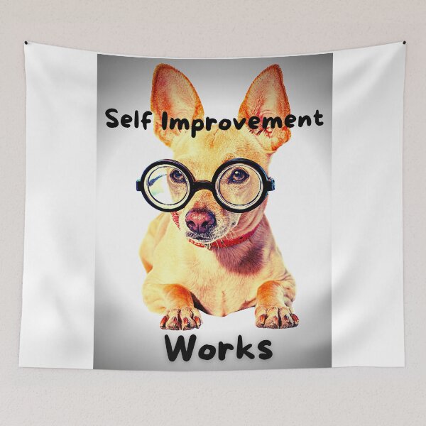 Item preview, Self Improvement Works Dog Glasses Smart Dog Cute Funny designed and sold by CBCreations73.
