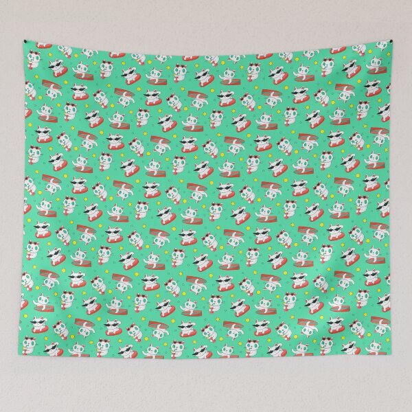 Item preview, Surfing Cat Cartoon Pattern designed and sold by Ransyn Art.