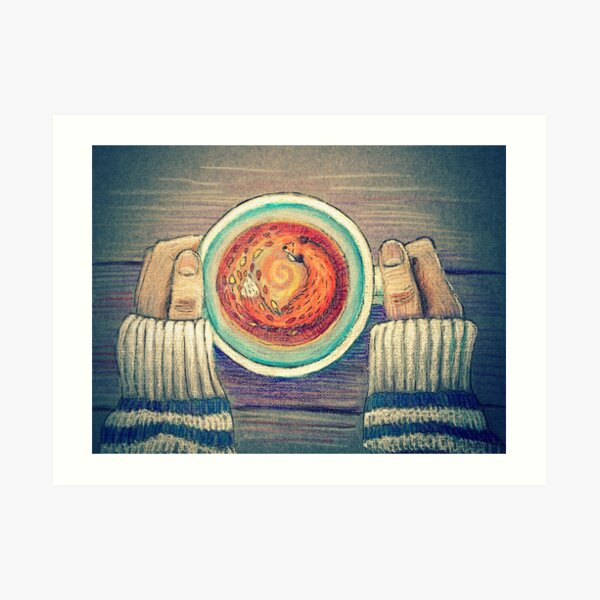 Fox Tea Art Print