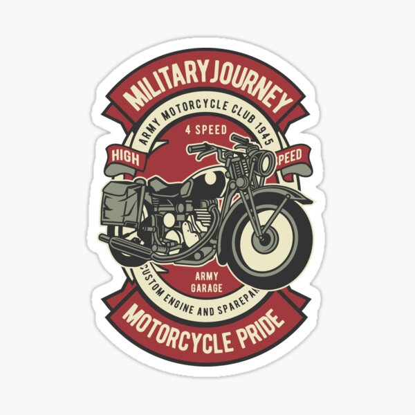 Military Ride Motorcycle Stickers for Sale