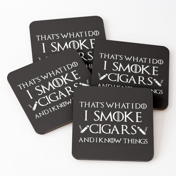 Item preview, I smoke cigars and I know things, funny quote for smokers and cigar lovers  designed and sold by Majesticoo.