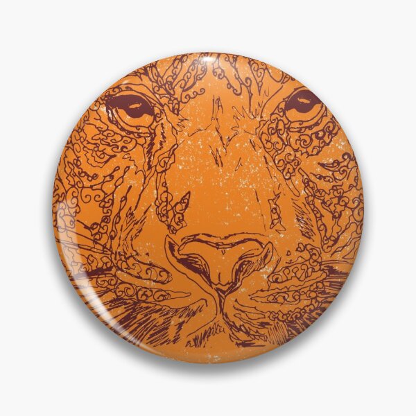 Item preview, Orange Tiger Line work designed and sold by Catherine  Milchard.