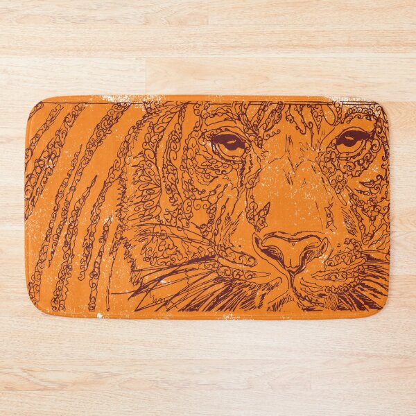 Item preview, Orange Tiger Line work designed and sold by Catherine  Milchard.