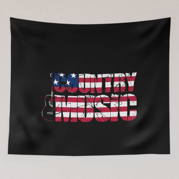 Item preview, Country Music USA Retro Vintage Guitar designed and sold by busydesign.