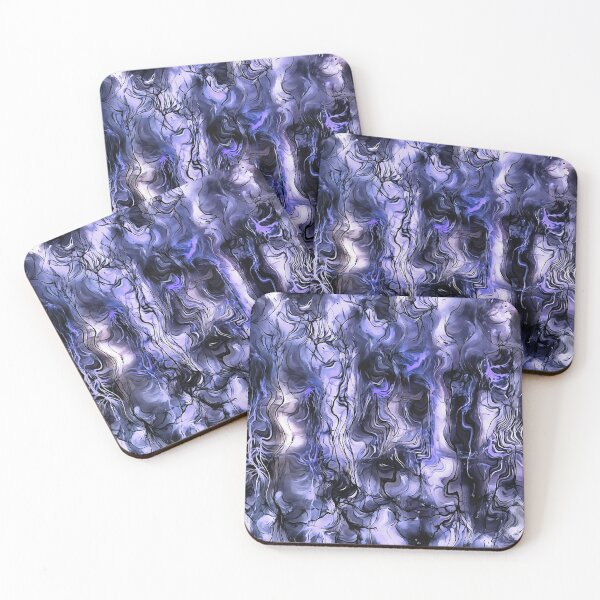 Item preview, Nervous Energy Grungy Abstract Art In Inkwell Blue and White designed and sold by taiche.