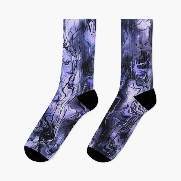 Item preview, Nervous Energy Grungy Abstract Art In Inkwell Blue and White designed and sold by taiche.