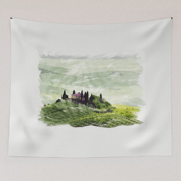 Item preview, Beautiful Tuscany Italy / Toscana Italia Countryside Watercolor Travel designed and sold by Naumovski.